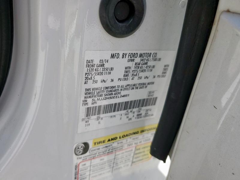 5LMJJ2H50EEL04851 - 2014 LINCOLN NAVIGATOR WHITE photo 13