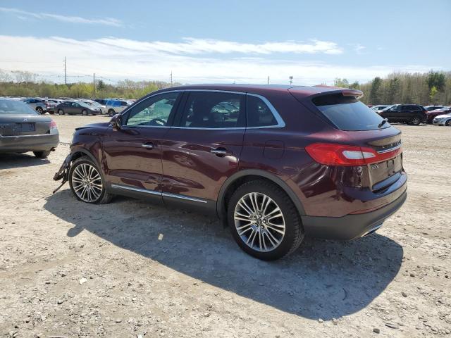 2LMPJ8LR1HBL29255 - 2017 LINCOLN MKX RESERVE Բորդո լուսանկար 2