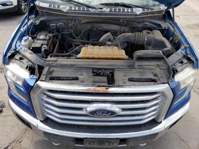 1FTFW1EF3FFC64055 - 2015 FORD F150 SUPERCREW BLUE photo 11