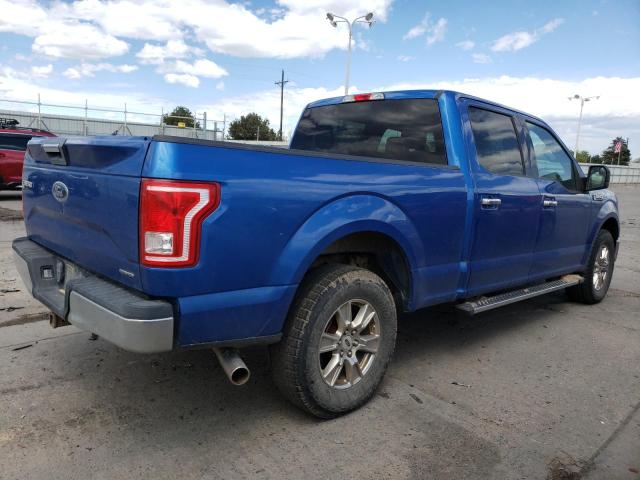 1FTFW1EF3FFC64055 - 2015 FORD F150 SUPERCREW BLUE photo 3