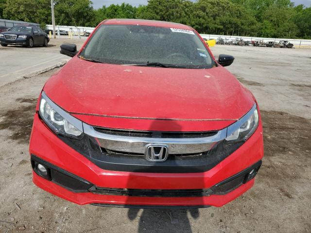 JHMFC1F39KX000743 - 2019 HONDA CIVIC EX RED photo 5