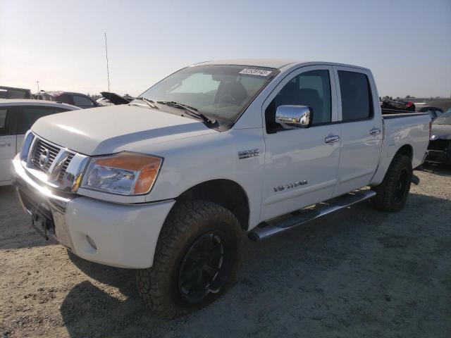 1N6AA0ED7CN320742 - 2012 NISSAN TITAN S WHITE photo 1