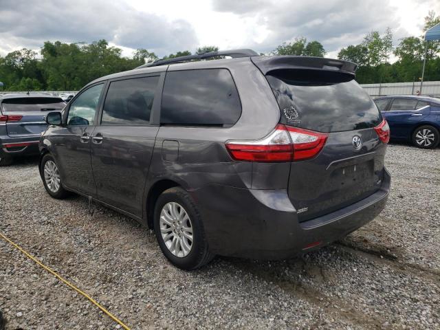 5TDYZ3DC2HS836920 - 2017 TOYOTA SIENNA XLE GRAY photo 2