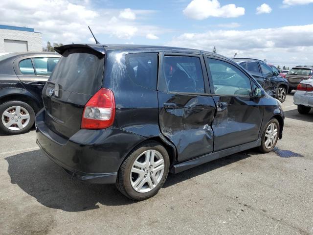 JHMGD38687S044077 - 2007 HONDA FIT S შავი ფოტო 3