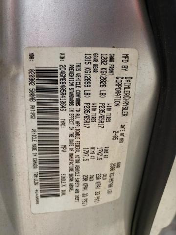 2C4GM68405R410646 - 2005 CHRYSLER PACIFICA TOURING SILVER photo 13