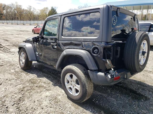 1C4GJXANXLW302184 - 2020 JEEP WRANGLER SPORT BLACK photo 3