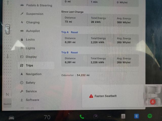 5YJSA1E53NF471682 - 2022 TESLA MODEL S 白色 照片 9