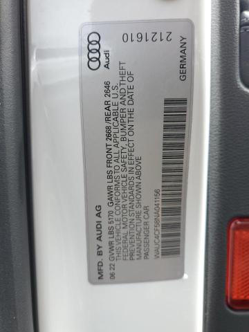 WAUC4CF58NA041156 - 2022 AUDI S5 PREMIUM PLUS WHITE photo 13