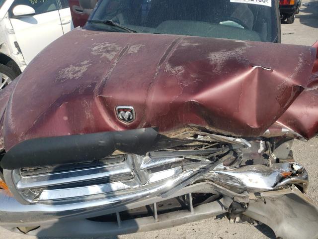 1B7HG2AZ1YS777357 - 2000 DODGE DAKOTA QUAD MAROON photo 11