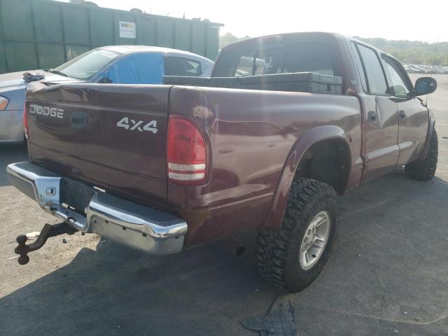 1B7HG2AZ1YS777357 - 2000 DODGE DAKOTA QUAD MAROON photo 3