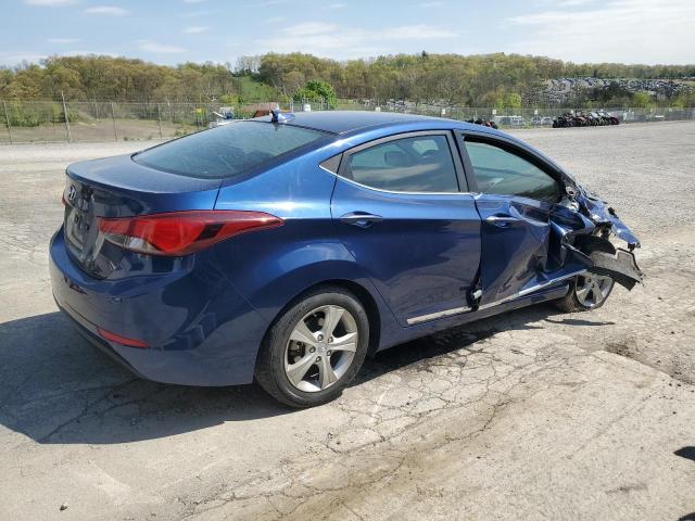 5NPDH4AE8GH685258 - 2016 HYUNDAI ELANTRA SE BLUE photo 3