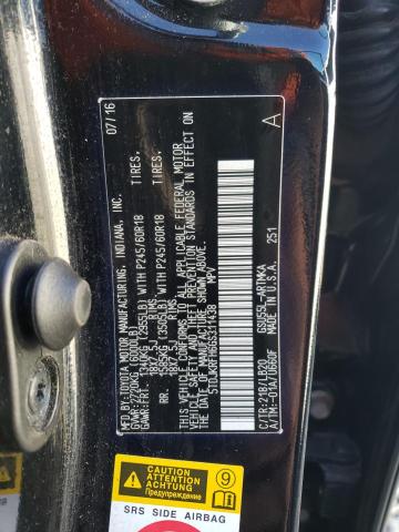 5TDJKRFH6GS311438 - 2016 TOYOTA HIGHLANDER XLE BLACK photo 13