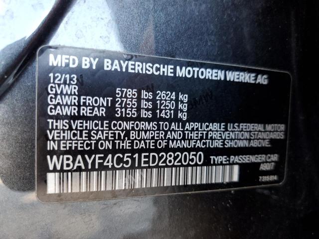 WBAYF4C51ED282050 - 2014 BMW 740 LXI BLACK photo 10