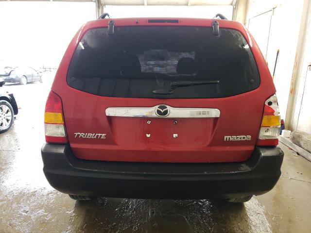 4F2YZ02B64KM32321 - 2004 MAZDA TRIBUTE DX RED photo 6