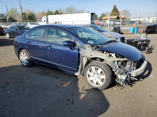 1HGFA165X7L005796 - 2007 HONDA CIVIC LX BLUE photo 4