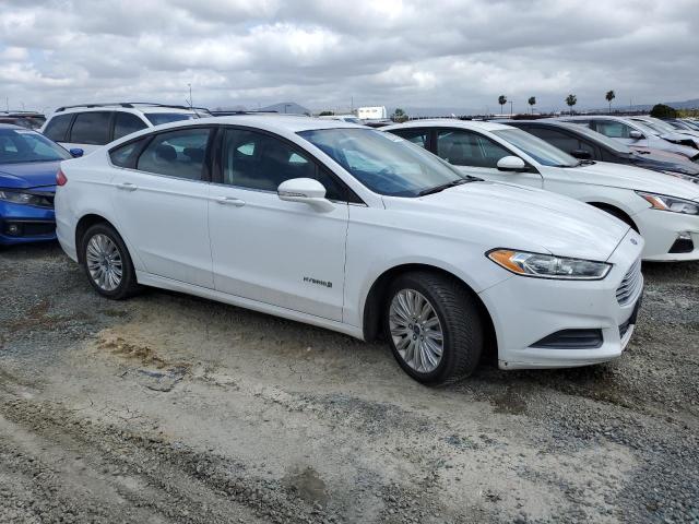 3FA6P0LU7ER366345 - 2014 FORD FUSION SE HYBRID WHITE photo 4