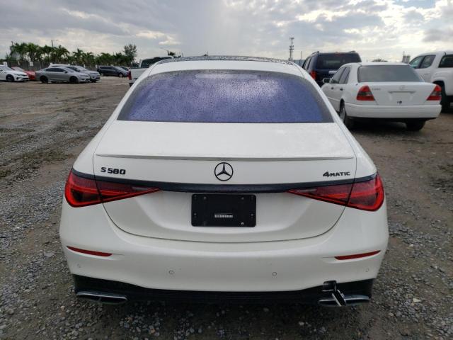 W1K6G7GBXMA032367 - 2021 MERCEDES-BENZ S 580 4MATIC WHITE photo 6