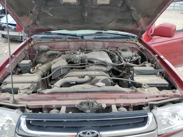 JT3GN86R720253568 - 2002 TOYOTA 4RUNNER SR5 BURGUNDY photo 11