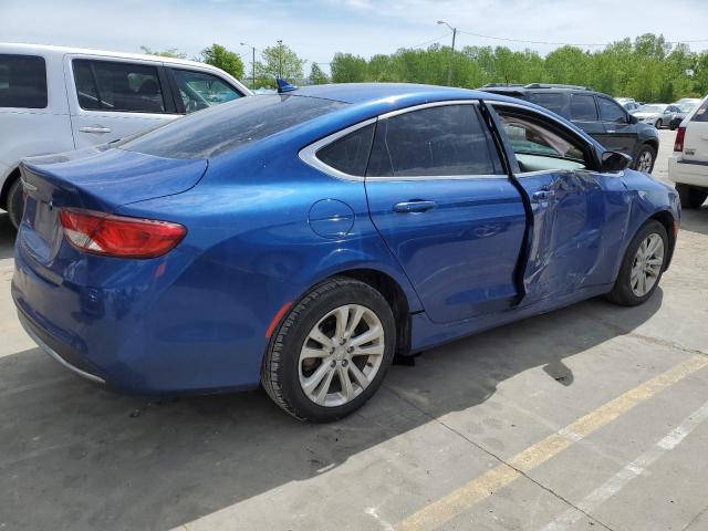 1C3CCCAB6GN137385 - 2016 CHRYSLER 200 LIMITED BLUE photo 3