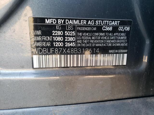 WDBUF87X48B312614 - 2008 MERCEDES-BENZ E 350 4MATIC SILVER photo 12