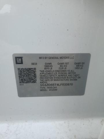 1G1ZD5ST4LF033870 - 2020 CHEVROLET MALIBU LT Ağ foto 12