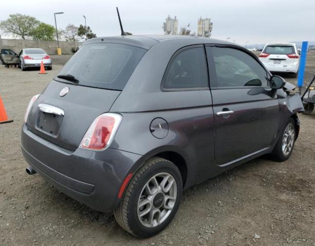 3C3CFFARXFT528365 - 2015 FIAT 500 POP GRAY photo 3