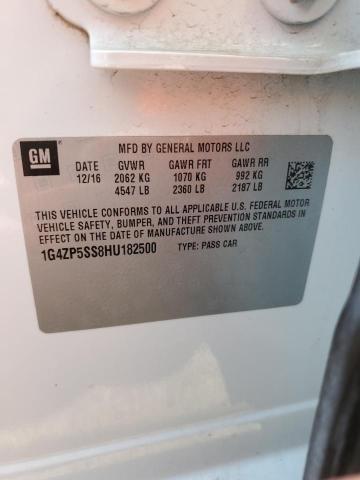 1G4ZP5SS8HU182500 - 2017 BUICK LACROSSE ESSENCE თეთრი ფოტო 12