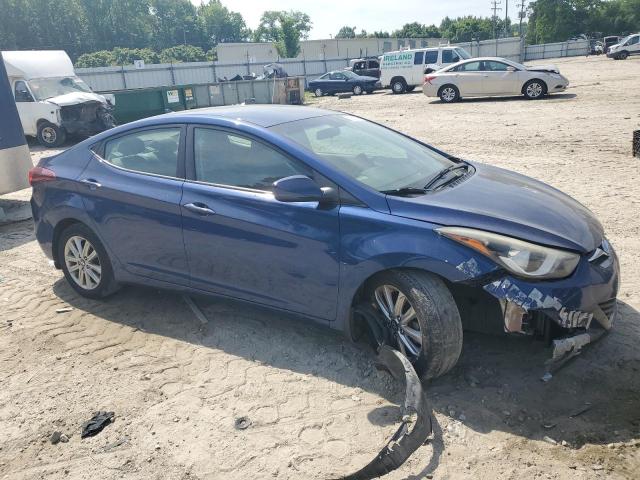 5NPDH4AE2FH593061 - 2015 HYUNDAI ELANTRA SE BLUE photo 4