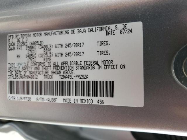 3TMLB5JN6RM040012 - 2024 TOYOTA TACOMA DOUBLE CAB Gümüş fotoğraf 13