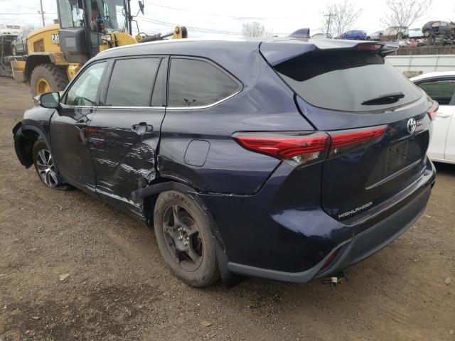 5TDGZRBH5LS515508 - 2020 TOYOTA HIGHLANDER XLE BLUE photo 2