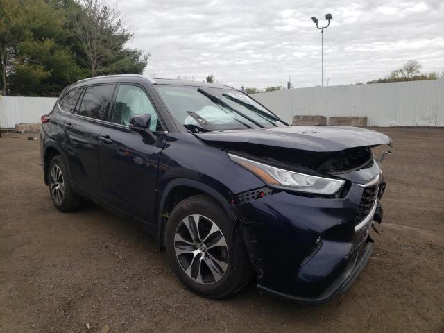 5TDGZRBH5LS515508 - 2020 TOYOTA HIGHLANDER XLE BLUE photo 4