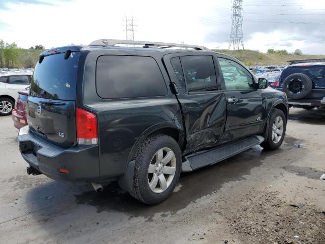 5N1AA08C68N615680 - 2008 NISSAN ARMADA SE BLACK photo 3