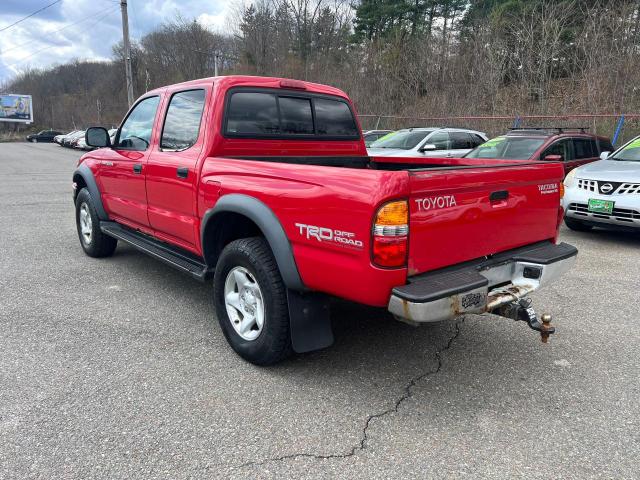 5TEGN92N72Z120992 - 2002 TOYOTA TACOMA DOUBLE CAB PRERUNNER RED photo 3