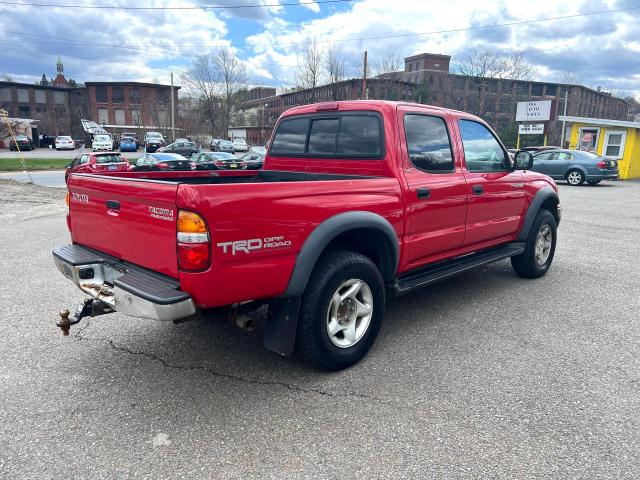 5TEGN92N72Z120992 - 2002 TOYOTA TACOMA DOUBLE CAB PRERUNNER RED photo 4