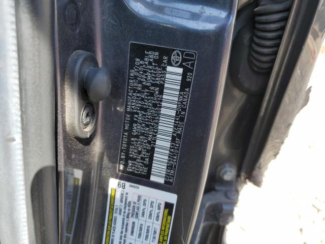 2T1LE40E99C001216 - 2009 TOYOTA MATRIX S GRAY photo 12