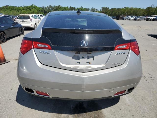 2HNYB1H4XAH503178 - 2010 ACURA ZDX TECHNOLOGY SILVER photo 6