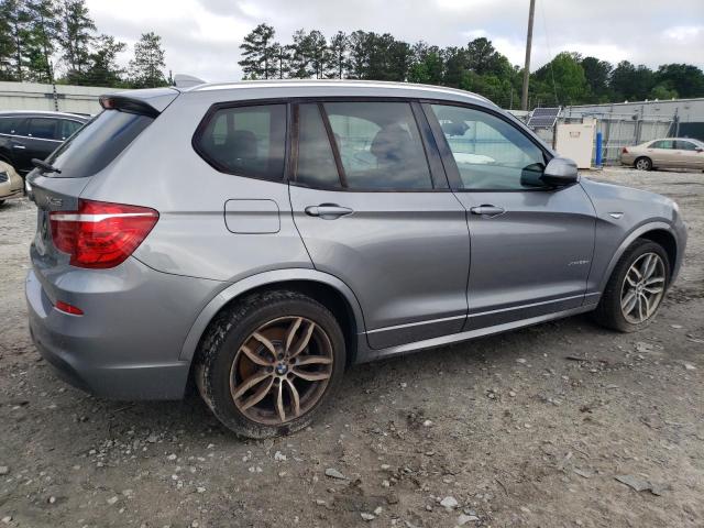 5UXWY3C59F0F83951 - 2015 BMW X3 XDRIVE28D GRAY photo 3