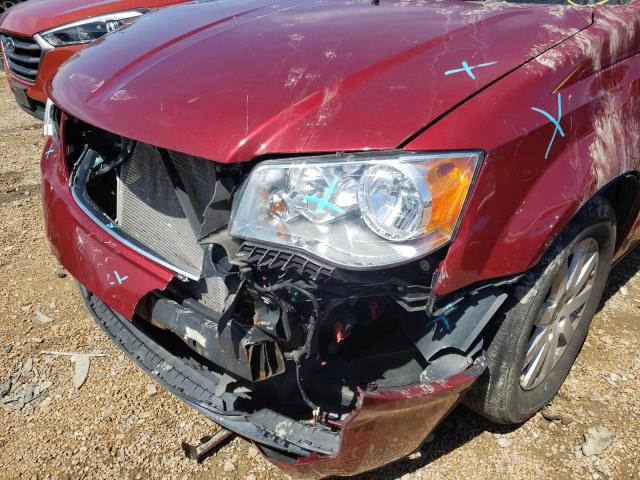 2C4RC1BG6GR213193 - 2016 CHRYSLER TOWN & COU TOURING ბურგუნდია ფოტო 9