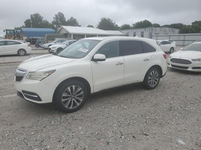 5FRYD3H40EB008512 - 2014 ACURA MDX TECHNOLOGY WHITE photo 1