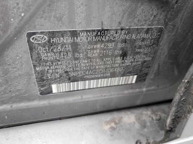 5NPEC4AC2CH406480 - 2012 HYUNDAI SONATA SE ნაცრისფერი ფოტო 13