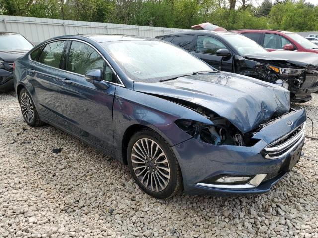 3FA6P0D90JR134190 - 2018 FORD FUSION TITANIUM/PLATINUM BLUE photo 4