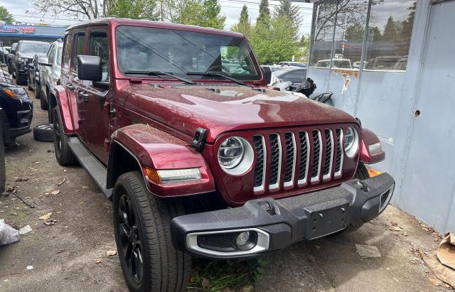1C4JJXP60MW675547 - 2021 JEEP WRANGLER U SAHARA 4XE BURGUNDY photo 1