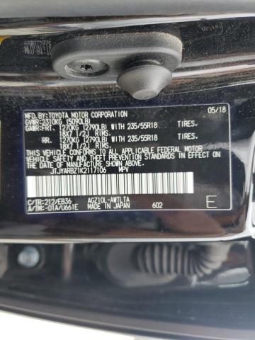 JTJYARBZ1K2117106 - 2019 LEXUS NX 300 BASE შავი ფოტო 13