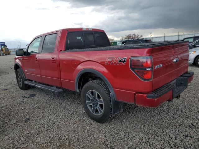 1FTFW1ET6CFA78267 - 2012 FORD F150 SUPERCREW RED photo 2