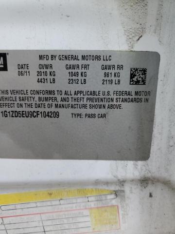 1G1ZD5EU9CF104209 - 2012 CHEVROLET MALIBU 2LT WHITE photo 12