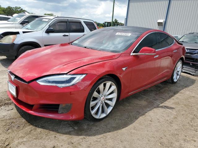 5YJSA1E16HF203128 - 2017 TESLA MODEL S Червоний фото 1