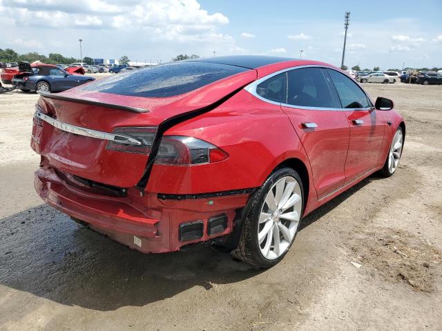 5YJSA1E16HF203128 - 2017 TESLA MODEL S Червоний фото 3