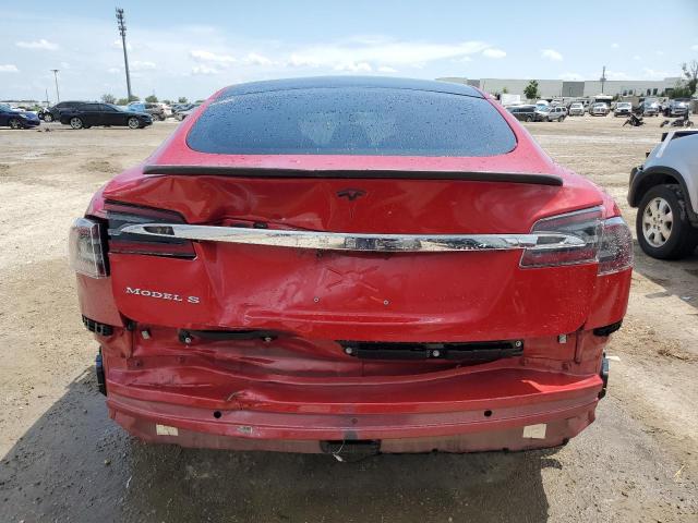 5YJSA1E16HF203128 - 2017 TESLA MODEL S Червоний фото 6