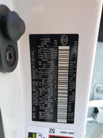 4T1S11AKXRU903222 - 2024 TOYOTA CAMRY SE NIGHT SHADE WHITE photo 13