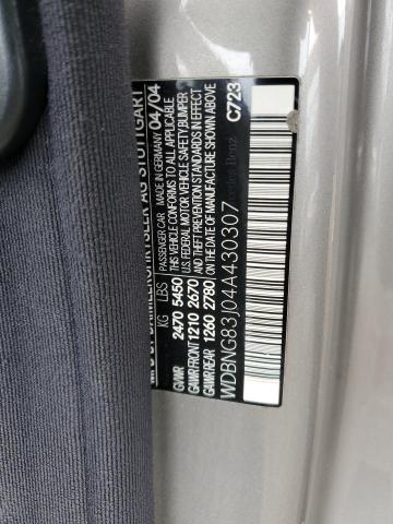 WDBNG83J04A430307 - 2004 MERCEDES-BENZ S 430 4MATIC SILVER photo 12